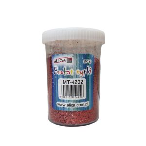 Brokat sypki Aliga 100g, Czerwony